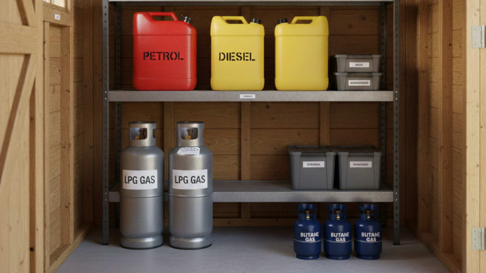Small Butane Fuel Container Storage Safe Handling of Stored Fuels (UK)