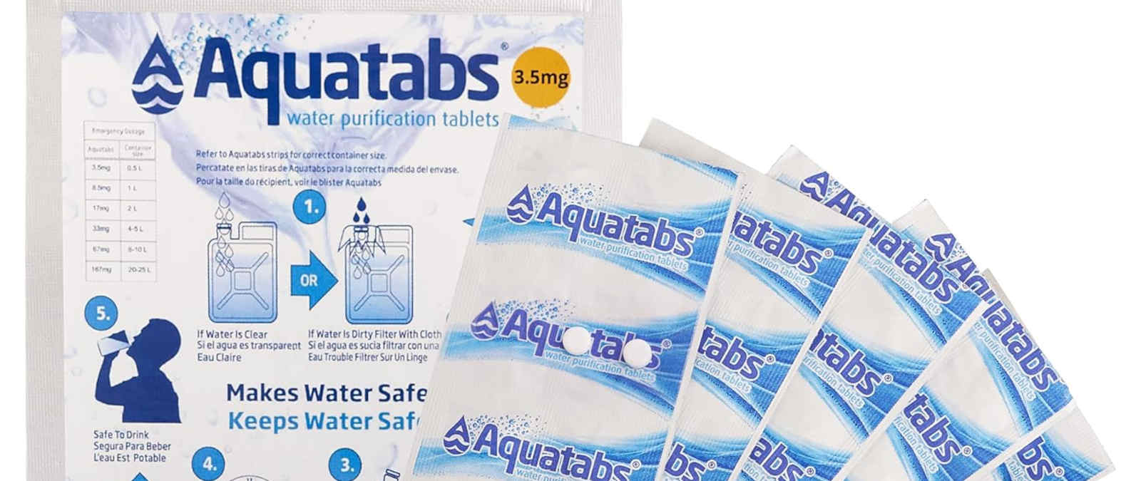 Aquatabs 3.5mg Water Purification Tablets